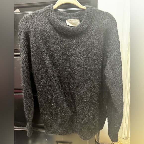 NWT Everlane  alpaca crew heathered black - Picture 7 of 10